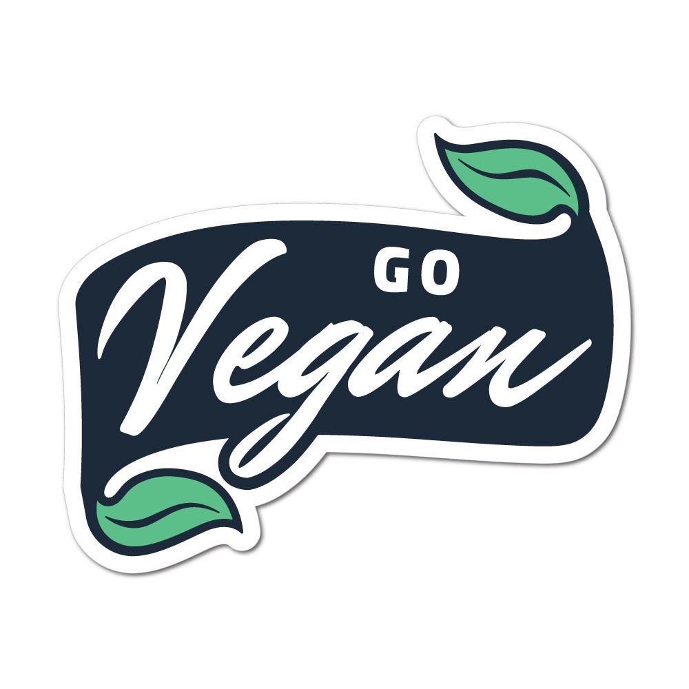 Go Vegan Banner Sticker Decal | Vegan Stickers - Sticker Collective
