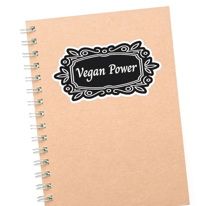 Vegan Power Badge Sticker Decal