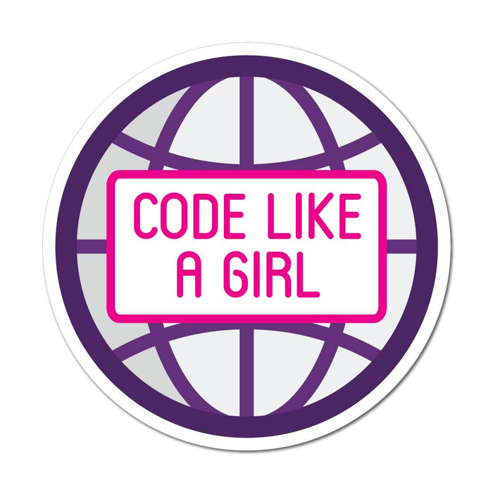 Code Like A Girl Sticker Decal