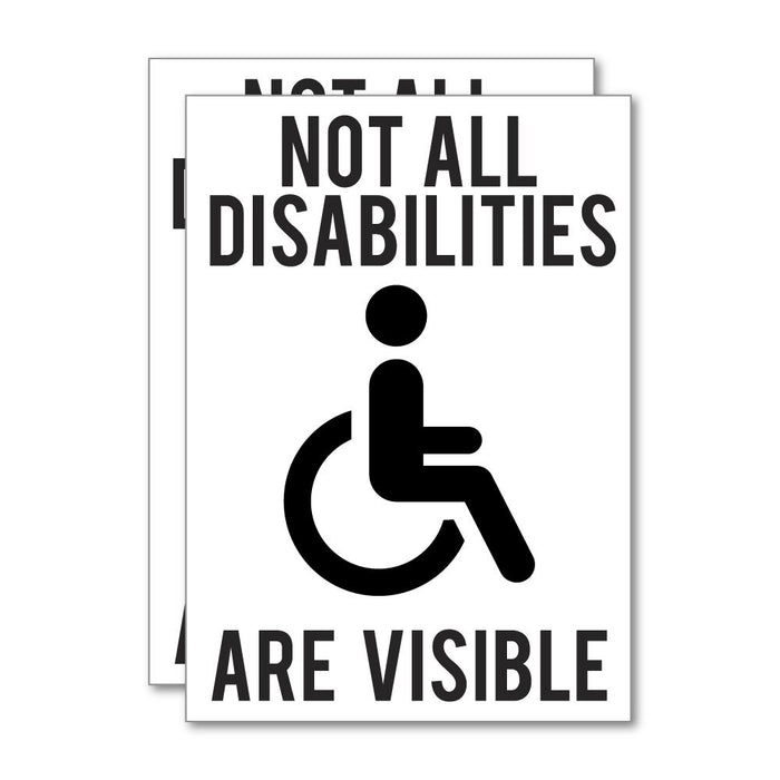 2X Not All Disabilities Sticker Decal