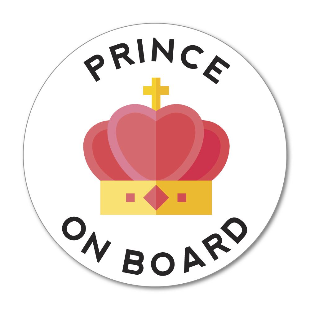 Prince Circle Sticker Prince On Board Sticker Decal | Signs Stickers - Sticker Collective