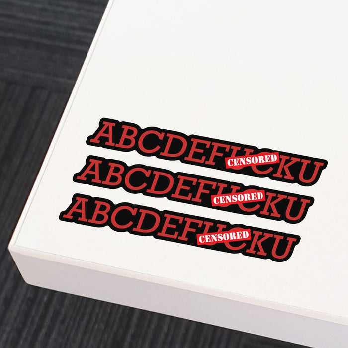 3X Abcdefcku Sticker Decal