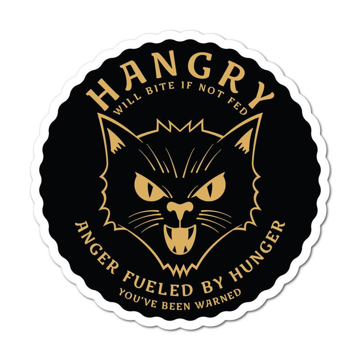 Hangry Will Bite If Not Fed Sticker Decal