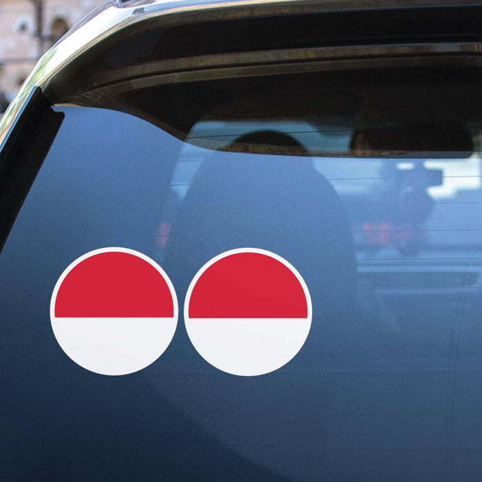 Indonesia Flag X2 Sticker Decal