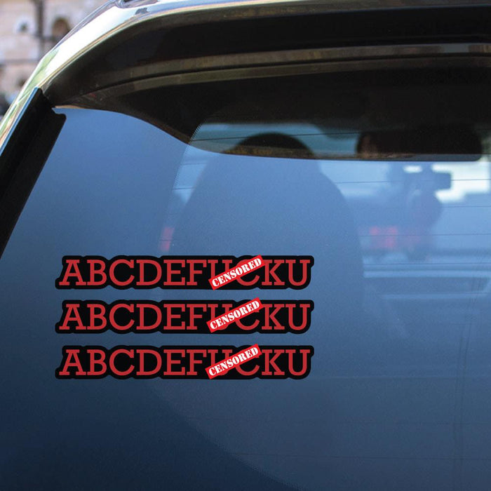 3X Abcdefcku Sticker Decal