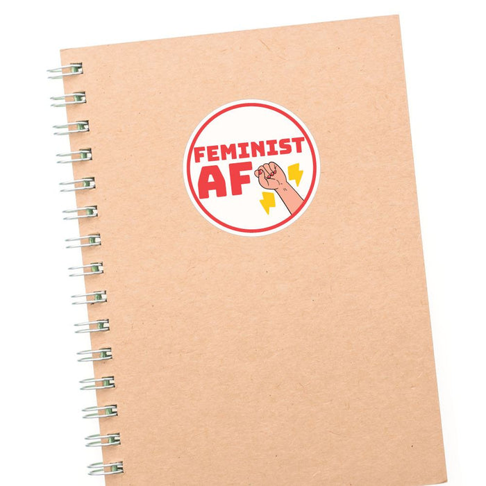 Feminist Af Lightning Fist Sticker Decal