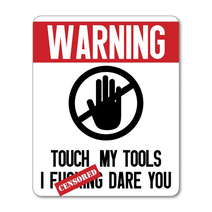 Warning Tools Sticker Decal