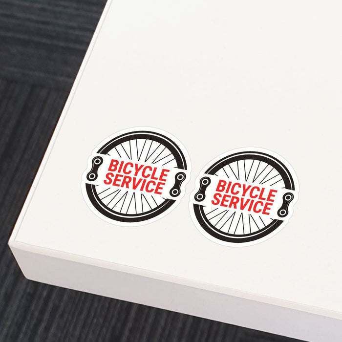 2X Bicycle Service Sticker Decal