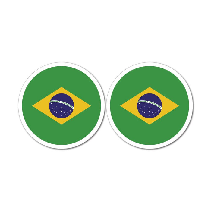 Brazil Flag X2 Sticker Decal