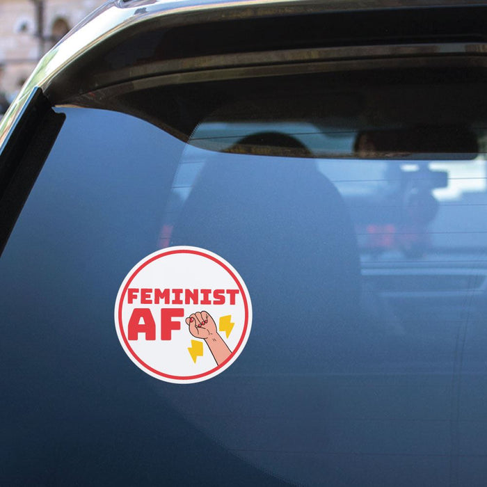 Feminist Af Lightning Fist Sticker Decal