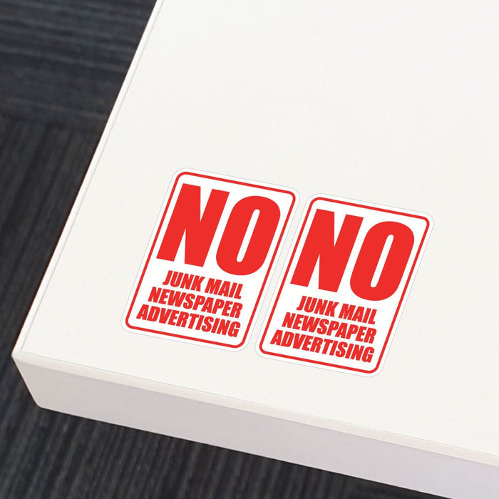 2X No Junk Email Sticker Decal