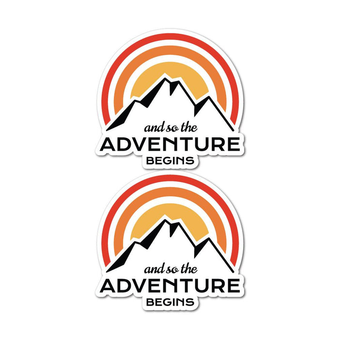 And So The Adventure Begins X2 Sticker Decal