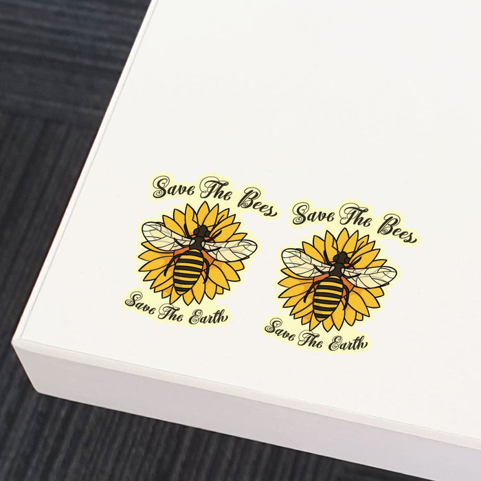 2X Save The Bees Save The Earth Sticker Decal