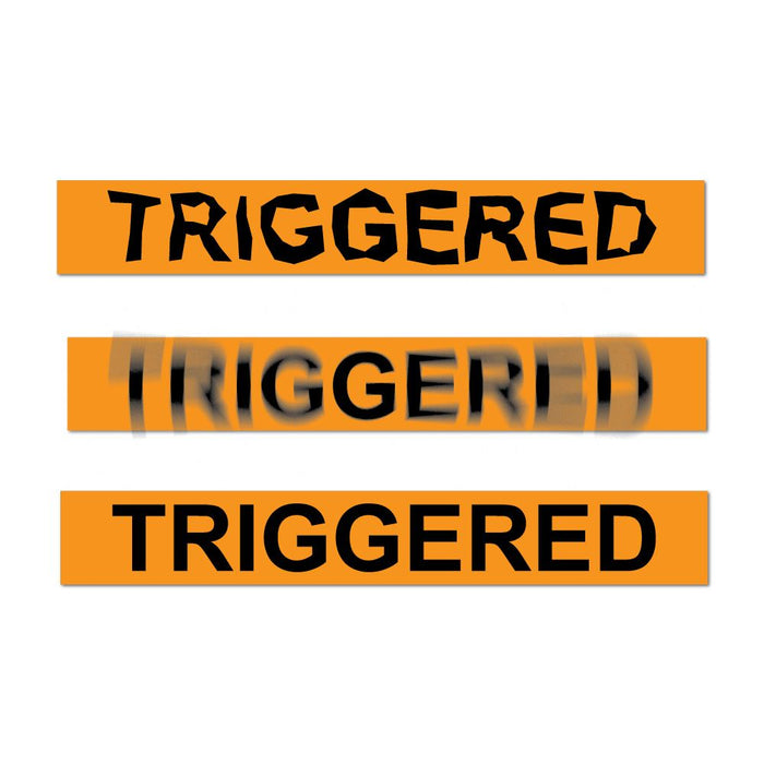 Triggered Pack Of 3 Car Sticker Decal