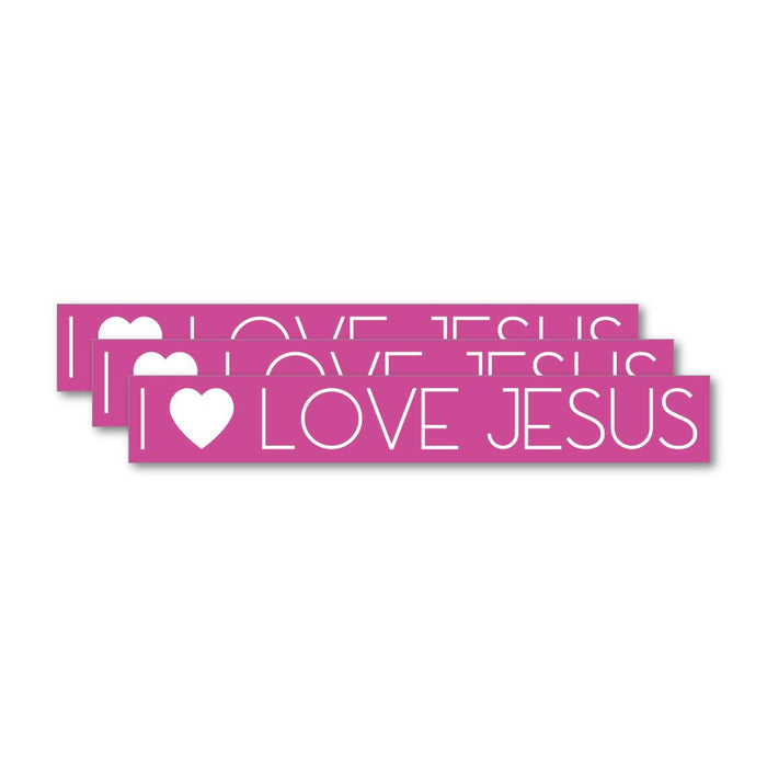 3X I Love Jesus Sticker Decal