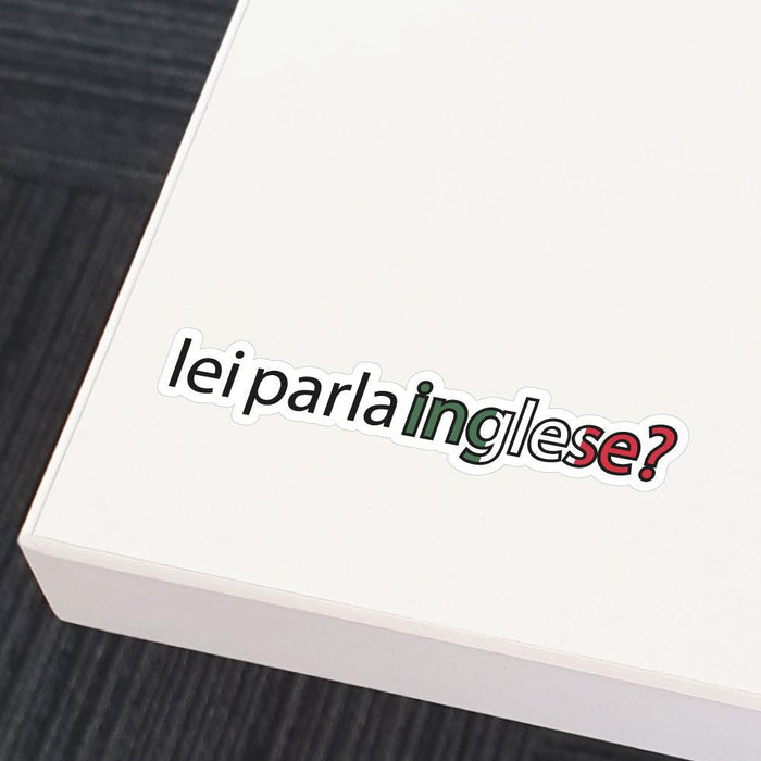 Lei Parla Inglese Italian Speak English Sticker Decal