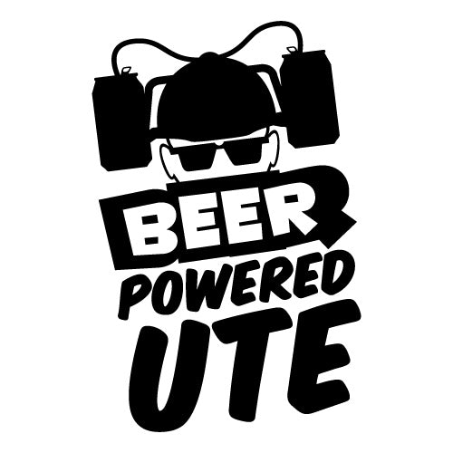 Beer Powered Ute Sticker | 4WD Stickers - Sticker Collective