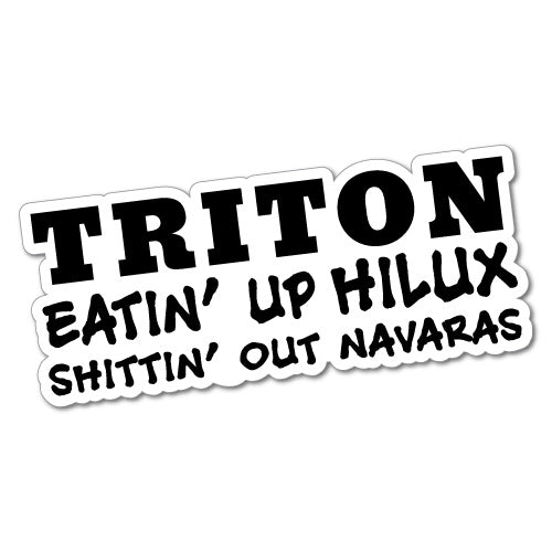 Triton Eating Up Hilux Navara Sticker