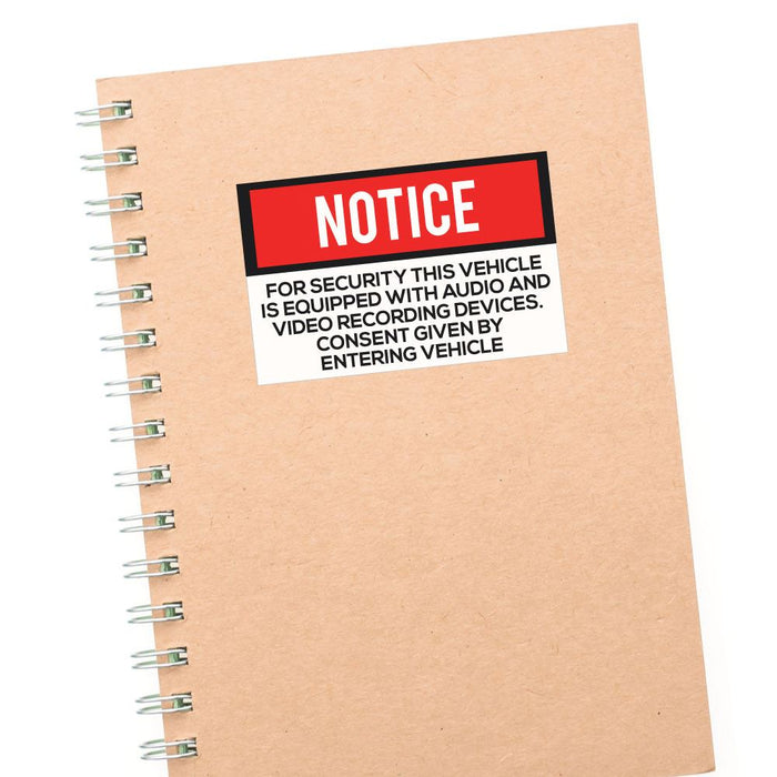 Audio And Video Recording Notice Sticker Decal