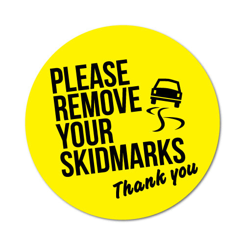 Remove Skidmarks Toilet Rules Sticker