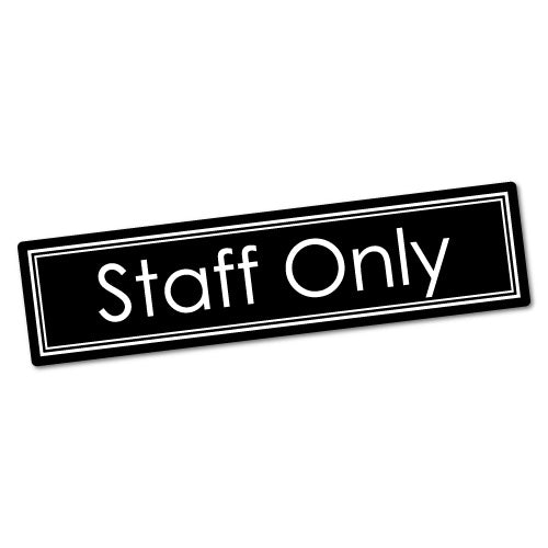Staff Only Door Sign Restaurant Shop Office Sticker
