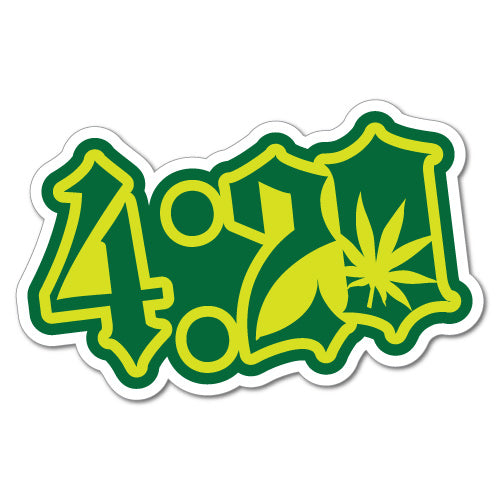 4:20 Funny Grass Weed Sticker