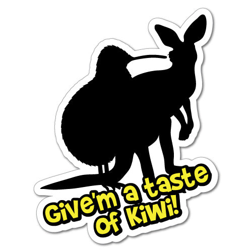 Give'M A Taste Of Kiwi Sticker New Zealand