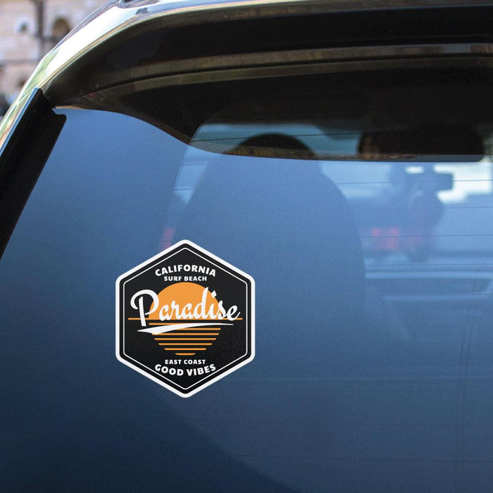 California Surf Beach Paradise Sticker Decal