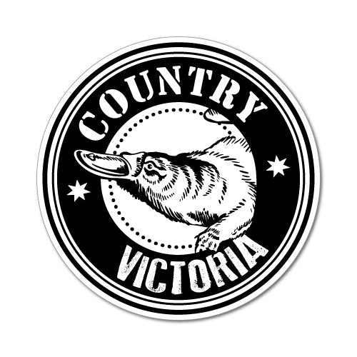 Country Platypus Vic Round Sticker
