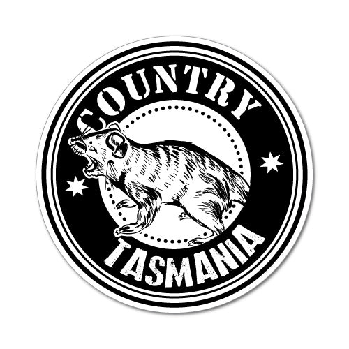 Country Tasmanian Devil Round Sticker