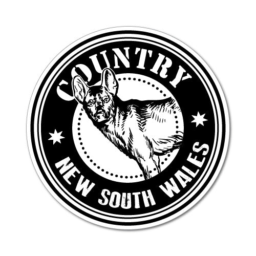 Country Dingo Nsw Round Sticker