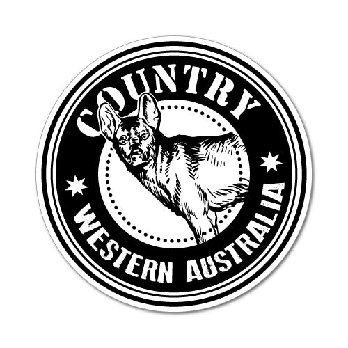 Country Dingo Wa Round Sticker