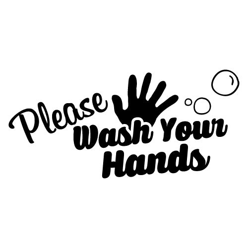 Wash Your Hands Kids School Sticker