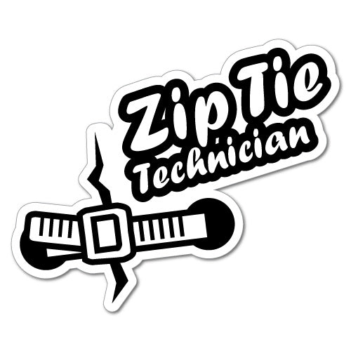 Zip Tie Technician Sticker