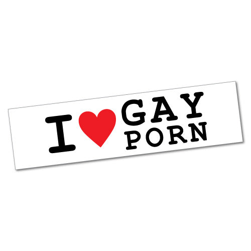 I Heart Gay Porn Sticker