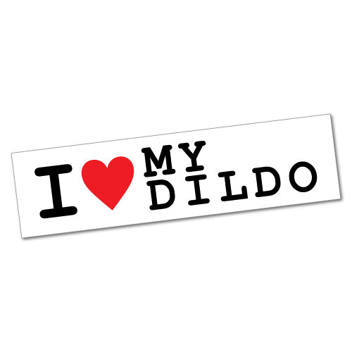 I Heart My Dildo Sticker