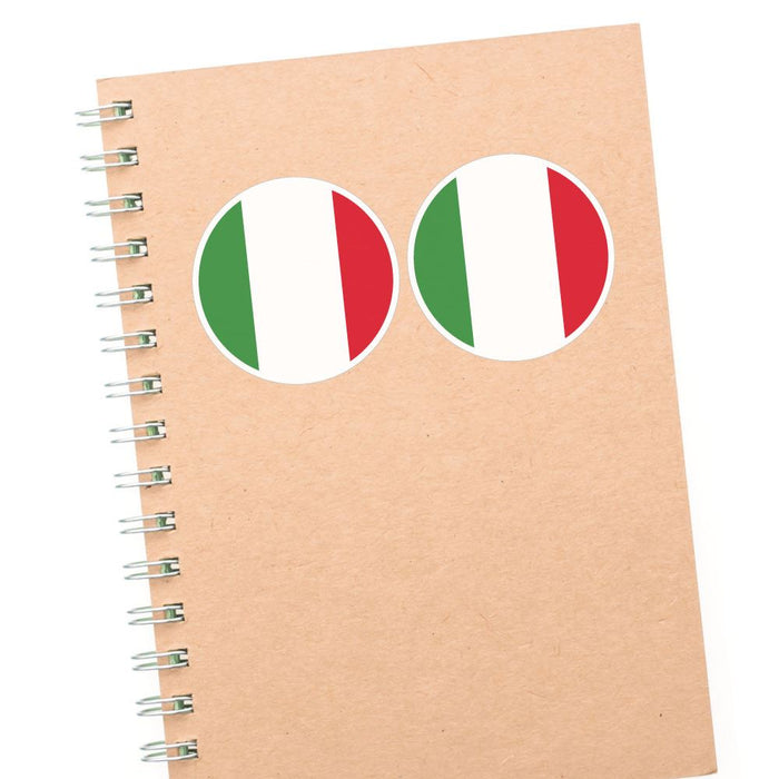 Italy Flag X2 Sticker Decal