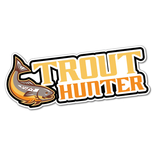 Trout Hunter Fishing Sticker  Fishing Stickers - Sticker Collective