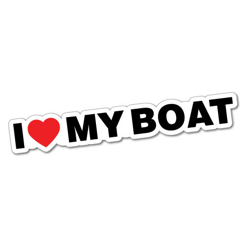 I Heart My Boat Sticker