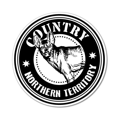 Country Dingo Nt Round Sticker