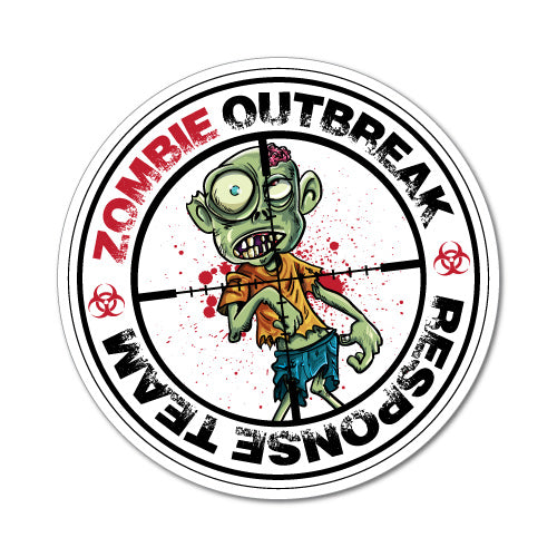 Zombie Outbreak Response Green Sticker