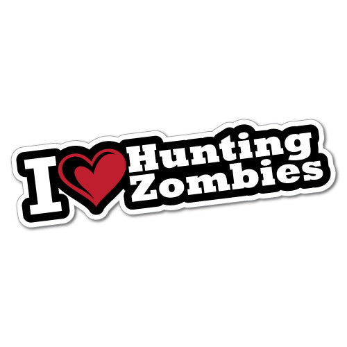 I Heart Zombie Hunting Sticker
