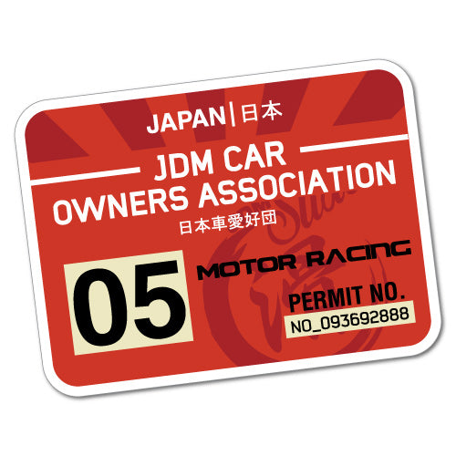 Jdm Association Permit Sticker