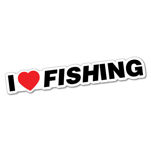I Heart Fishing Sticker