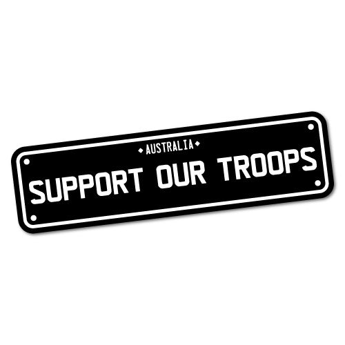 Support Our Troops Plate Sticker