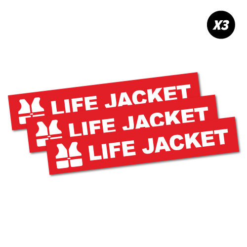 3 X Life Jacket Sticker