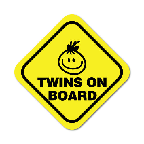 Twin On Board Girl & Girl Sticker
