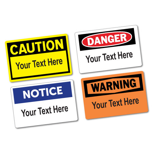 Custom Warning Signage Sticker