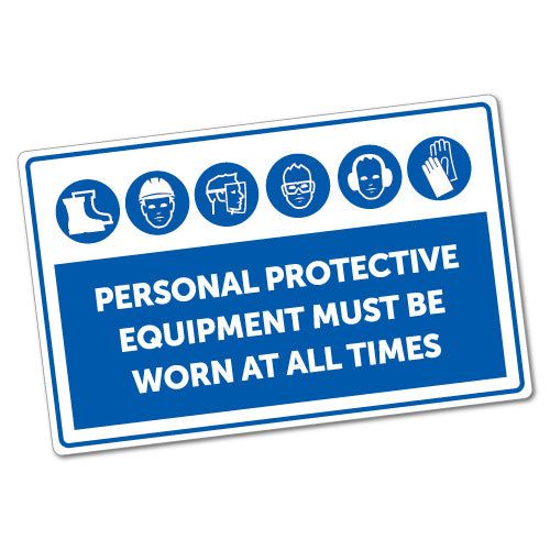Personal Protective Equipment Must Be Worn Sticker