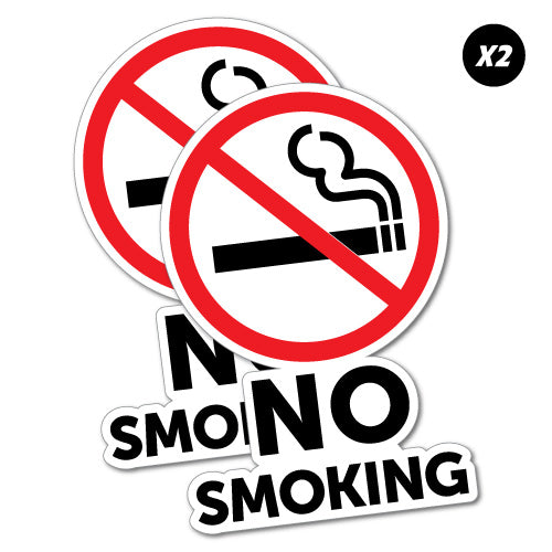 2 X  No Smoking Sticker